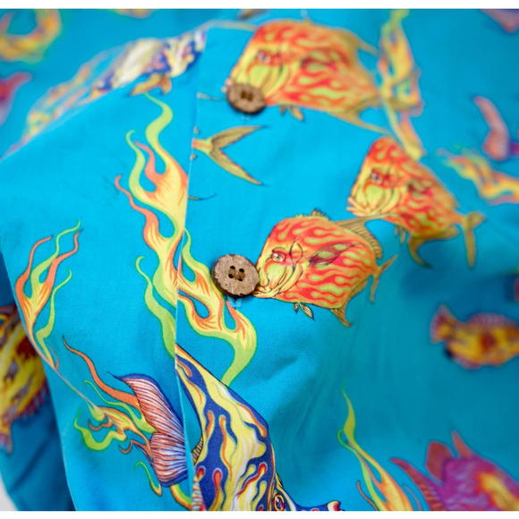 Classic Aloha Hawaiian Summer Shirt Mens Large - Picture 3 of 6